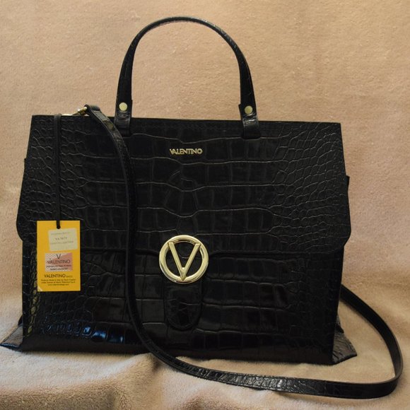 Olimpia Croc-Embossed Leather Top Handle Bag - NWT - Picture 1 of 7